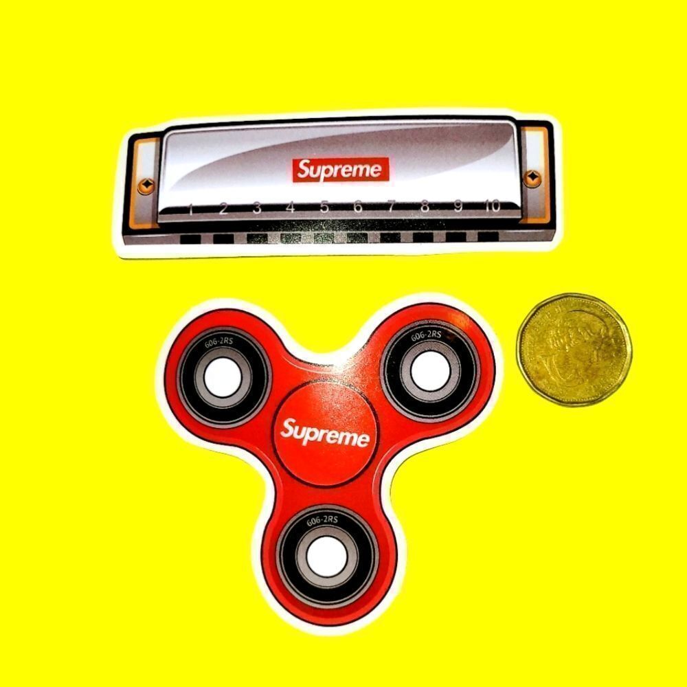 3/$20 brand new 2x waterproof Supreme stickers
